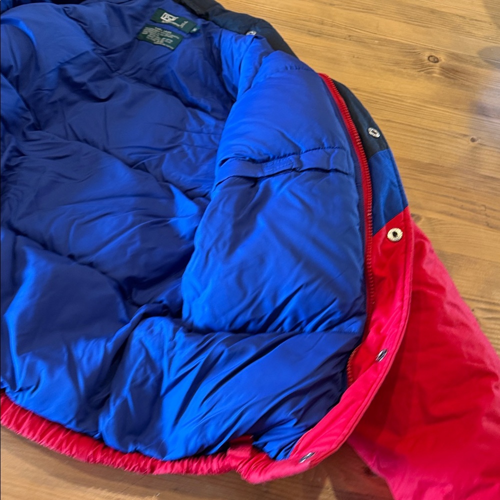 Vintage 80s 90s POLO Ralph Lauren Suicide Ski Down Puffer Jacket XL 100% COTTON - Picture 4 of 16